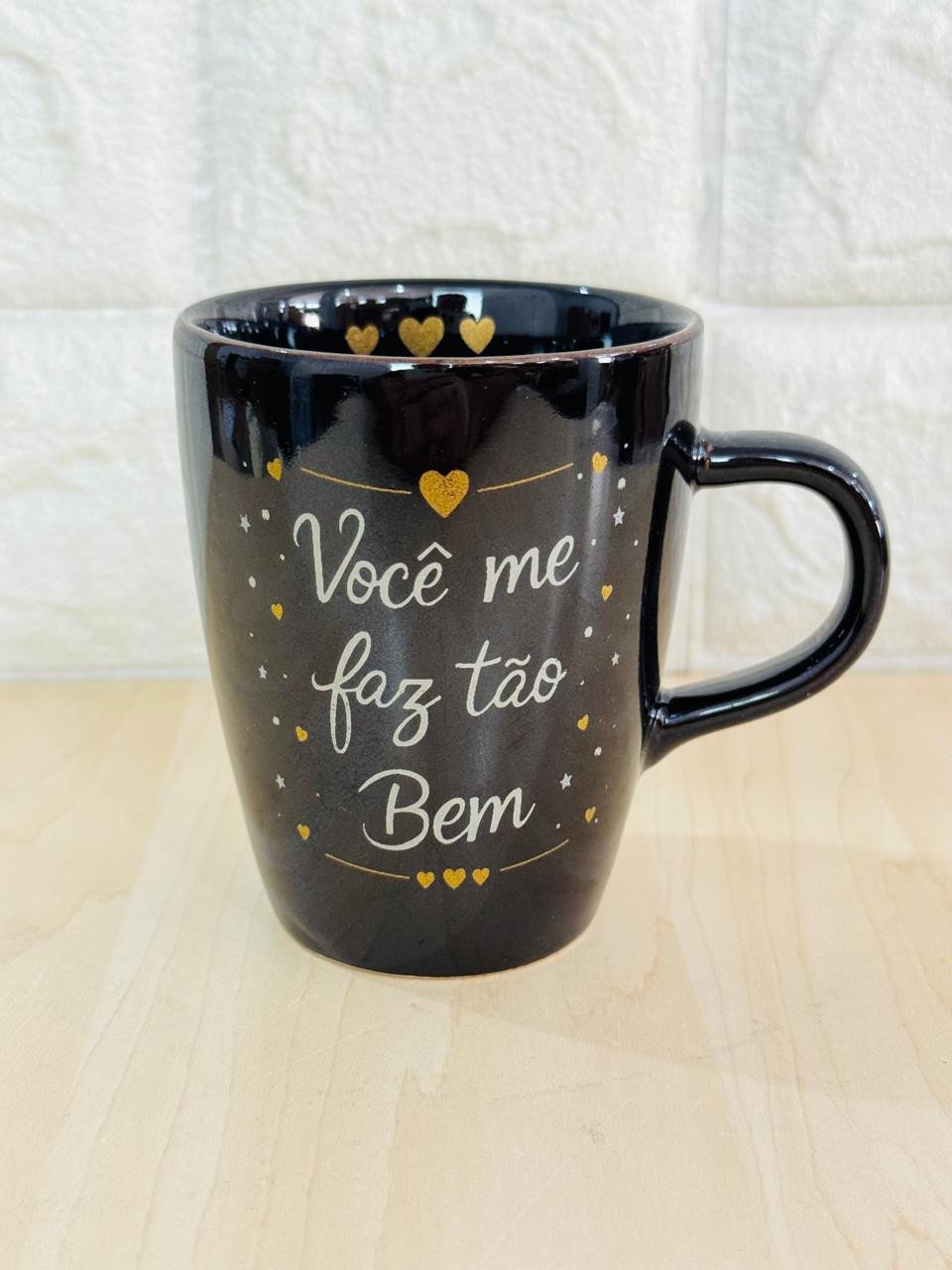 Caneca Sublime Preta Você Me Faz Tão Bem 