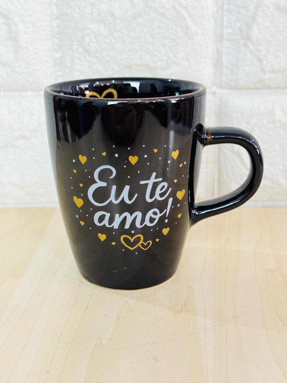 Caneca Sublime Preta Eu Te Amo