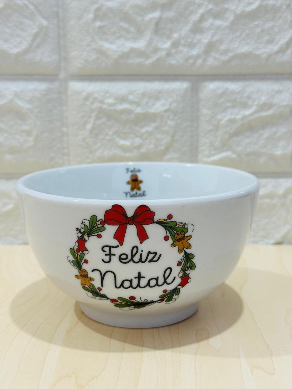 Bowl Branco Natal Guirlanda