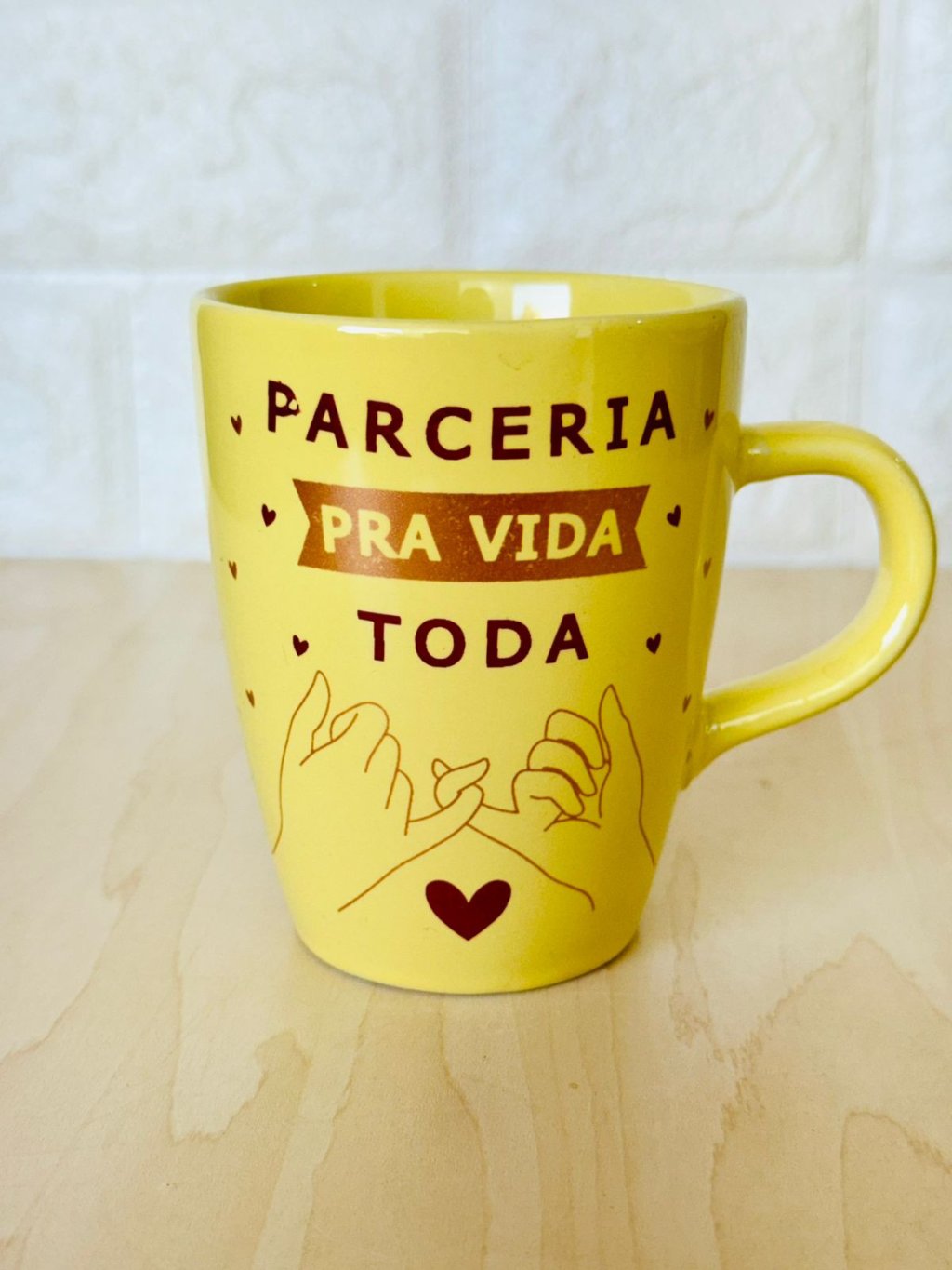 Caneca Sublime Amarela Amizade Verdadeira