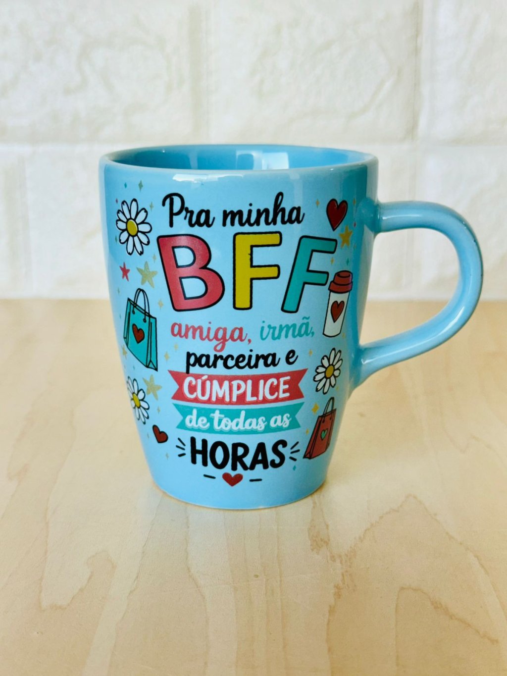 Caneca Sublime Azul Amizade BFF