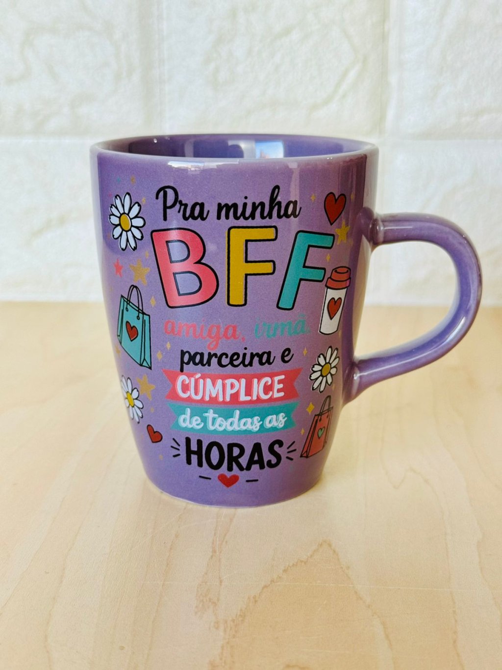 Caneca Sublime Roxa Amizade BFF