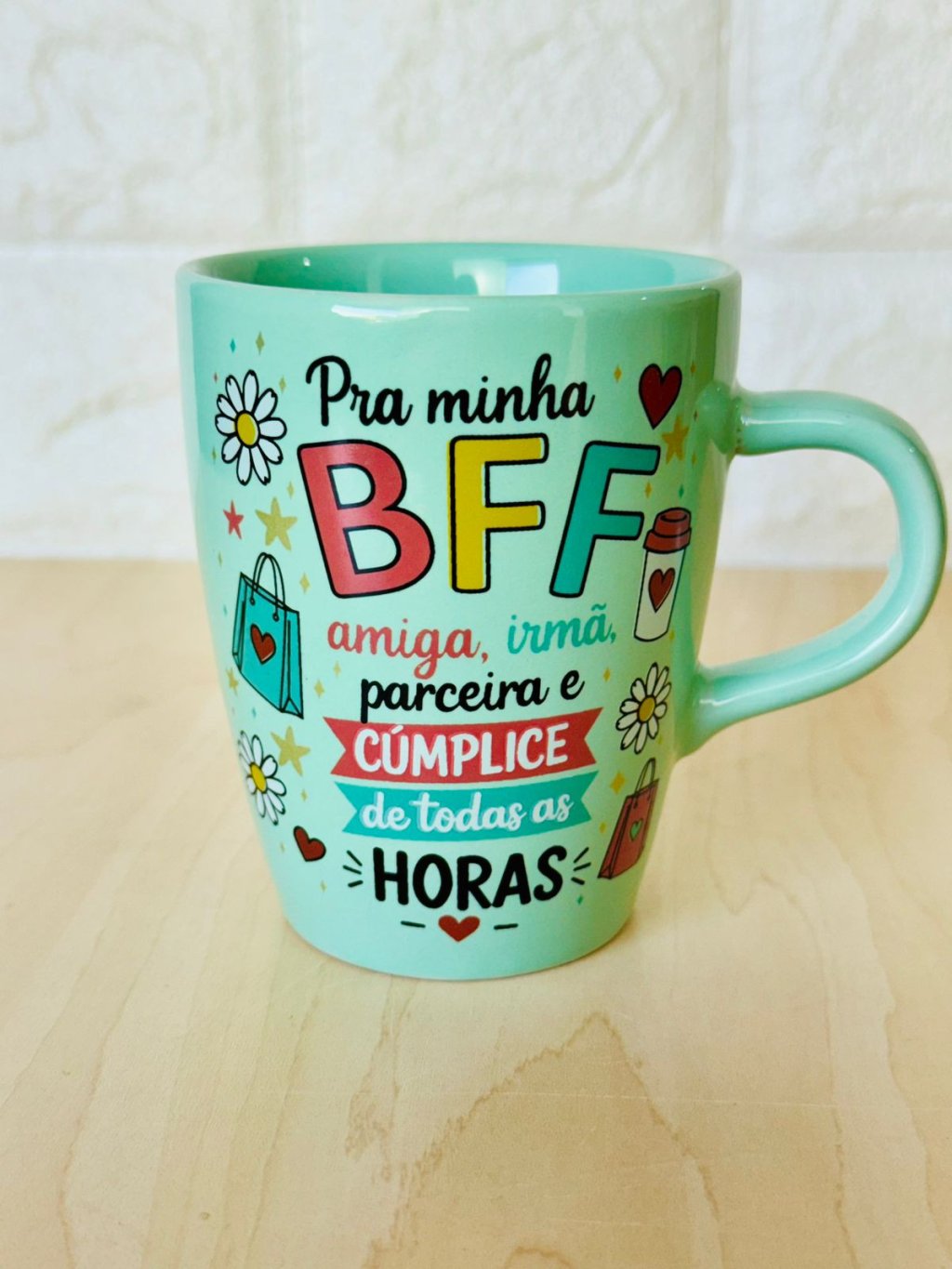 Caneca Sublime Verde Amizade BFF