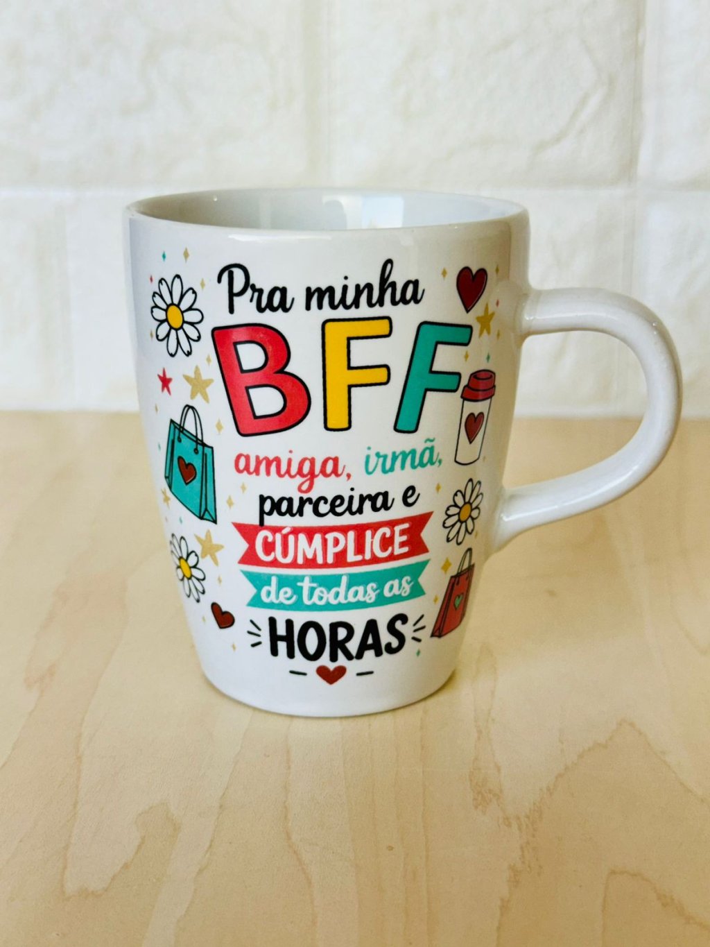 Caneca Sublime Branca Amizade BFF