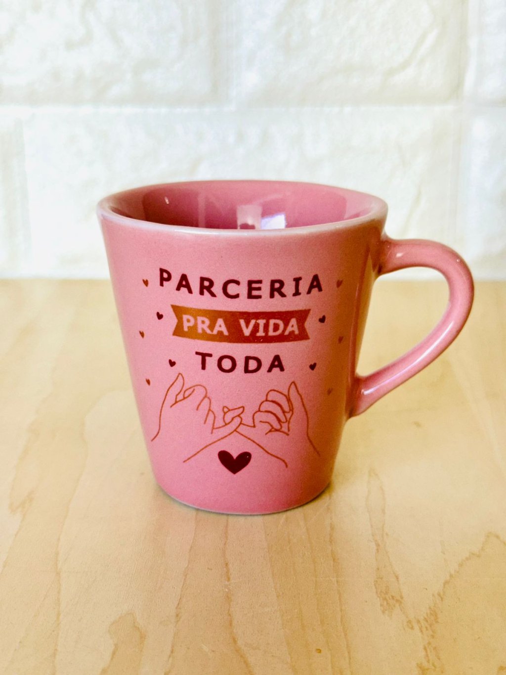 Xícara Rosa Amizade Verdadeira