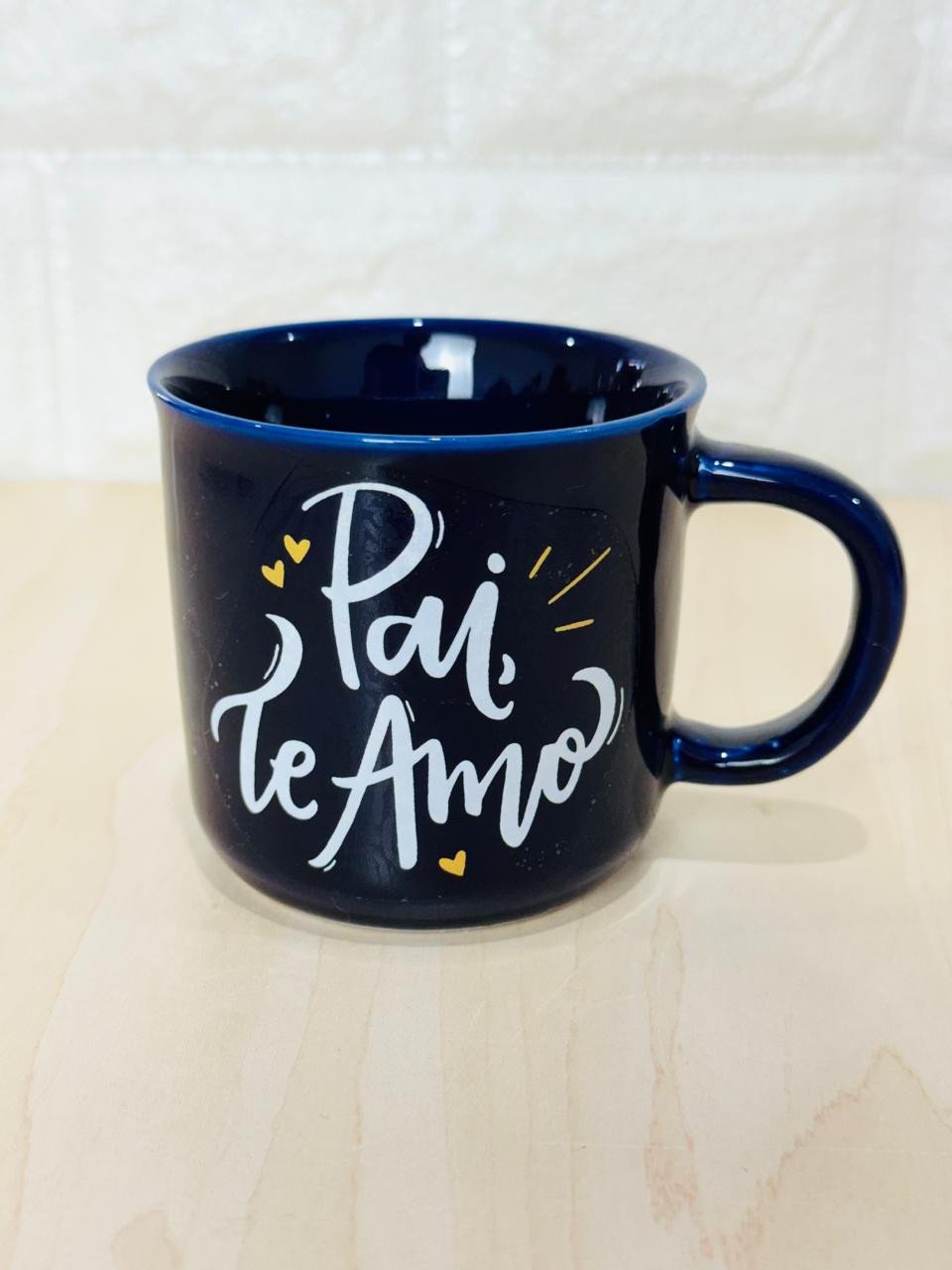 Caneca Ágata Azul Cobalto Pai te Amo