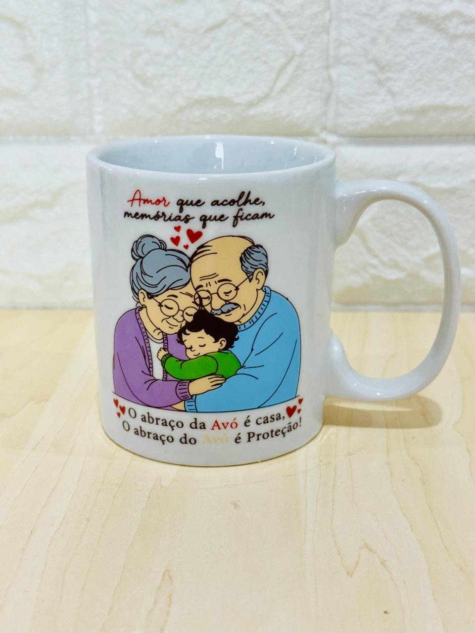 Caneca Aurora Branca Avós Amor que Acolhe