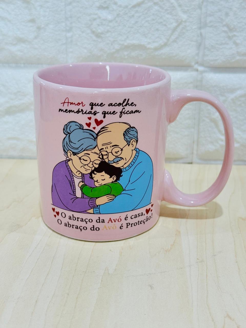 Caneca Aurora Rosa Avós Amor que Acolhe
