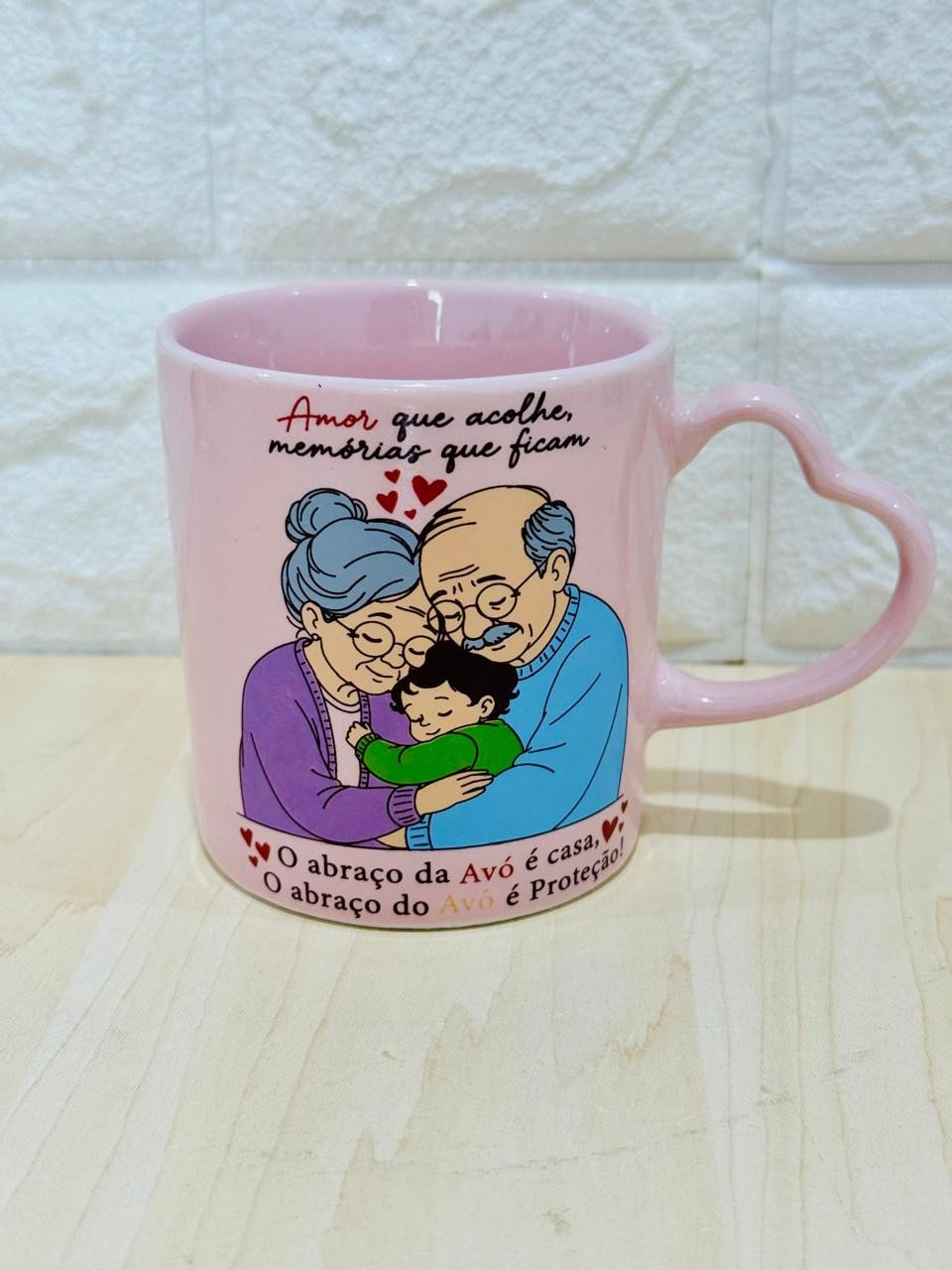 Caneca Alça Rosa Avós Amor que Acolhe