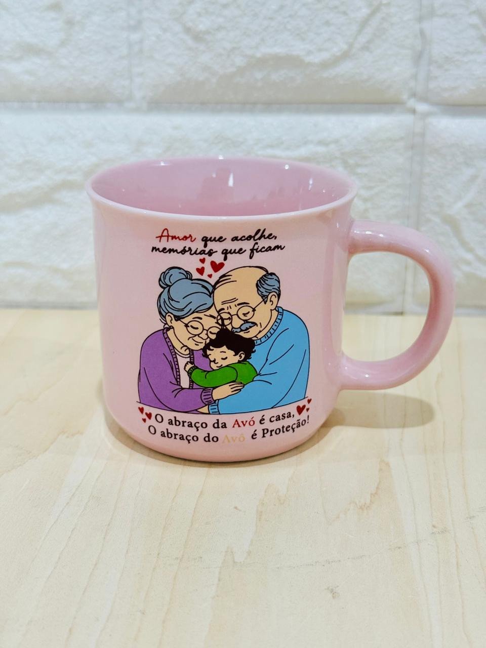 Caneca Ágata Rosa Avós Amor que Acolhe