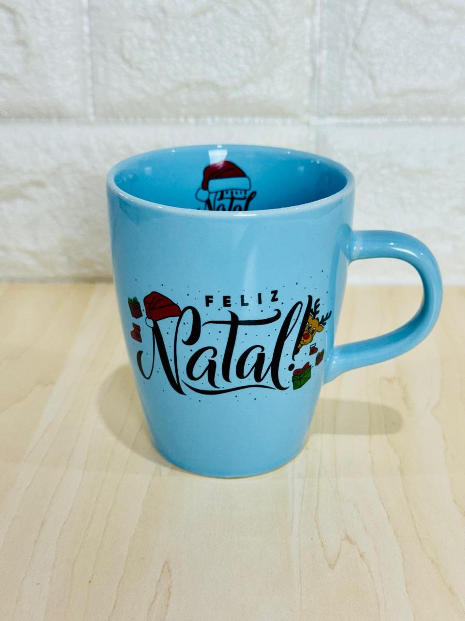 Caneca Sublime Azul Natal Gorro