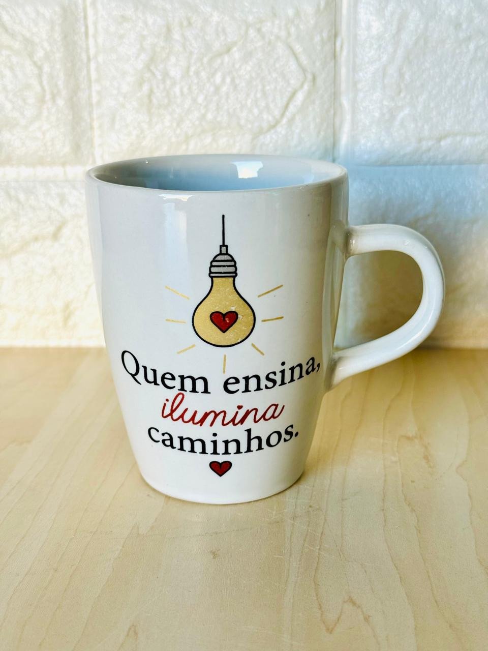 Caneca Sublime Branca Professor Luz que Ilumina