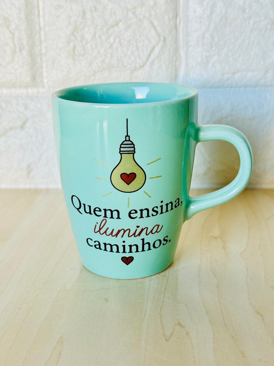 Caneca Sublime Verde Professor Luz que Ilumina