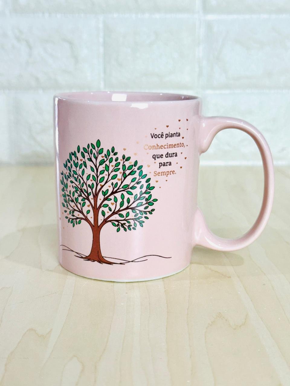 Caneca Aurora Rosa Professor Gratidão