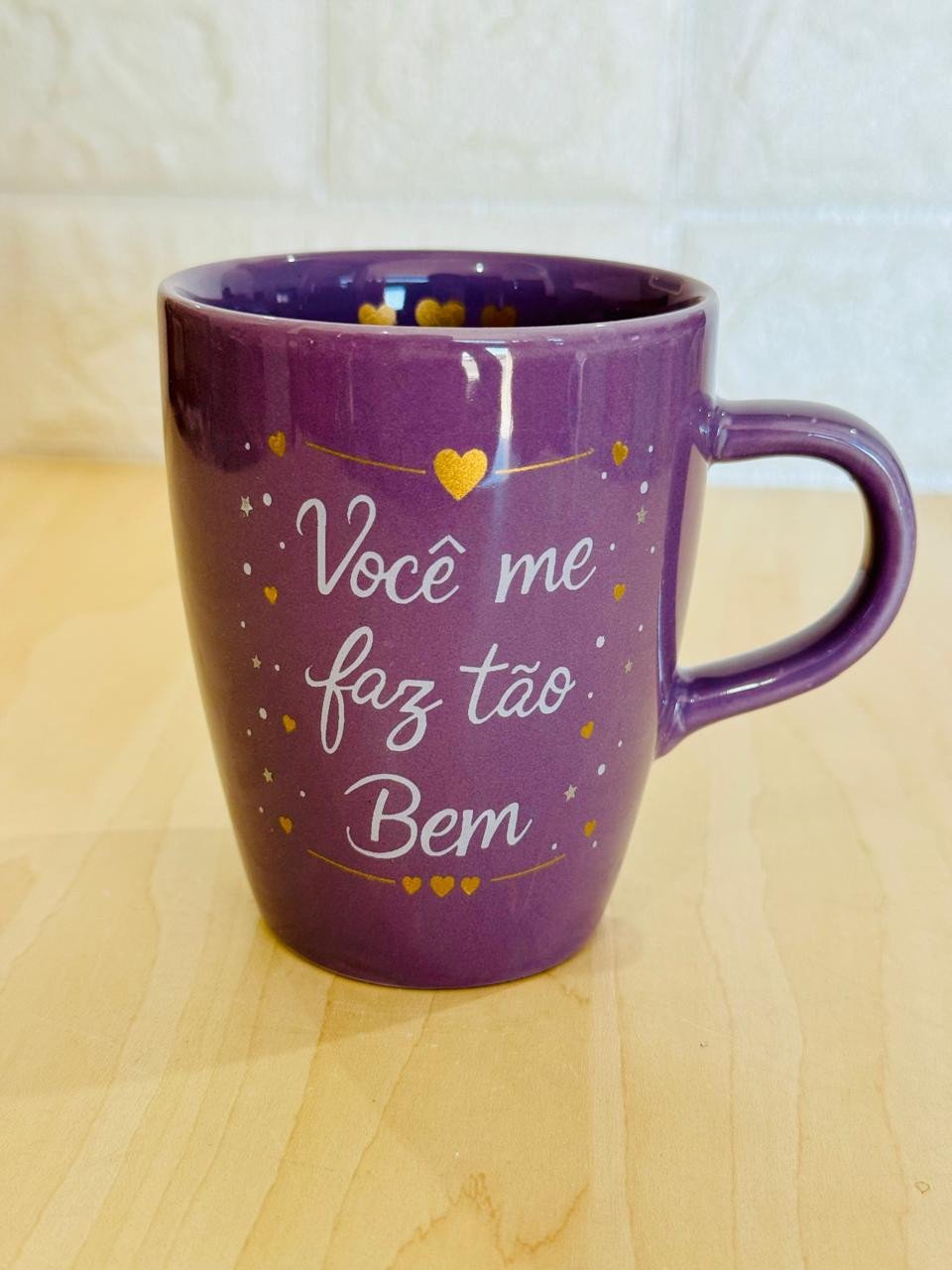 Caneca Sublime Roxa Você me Faz Tão Bem