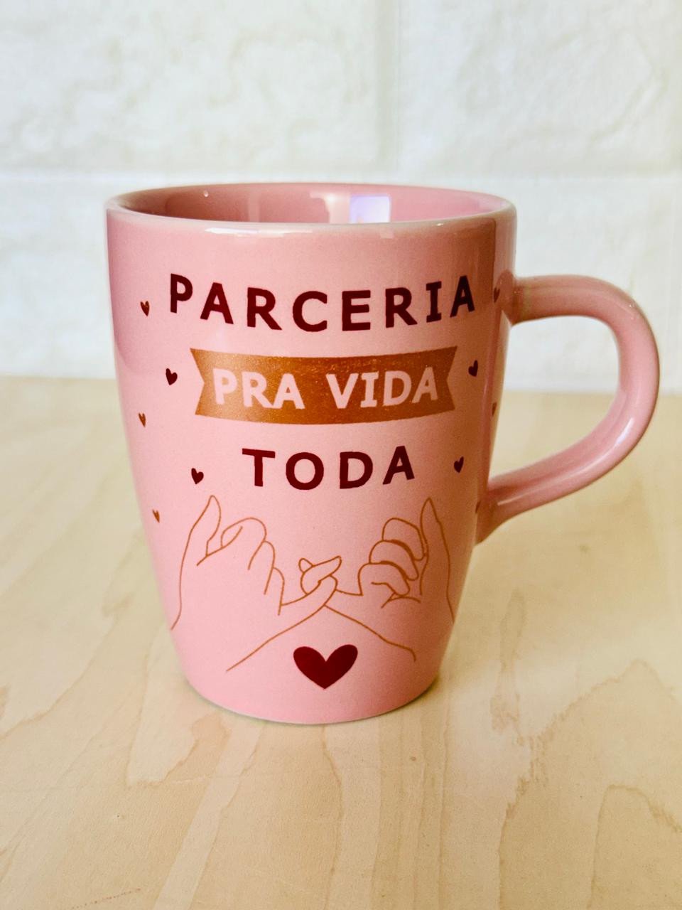 Caneca Sublime Rosa Amizade Verdadeira
