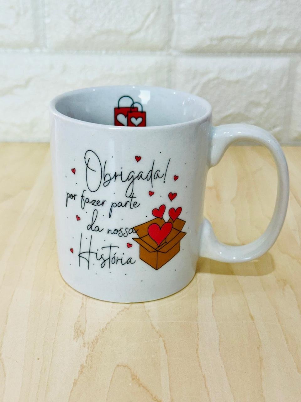 Caneca Aurora Branca Dia do Cliente