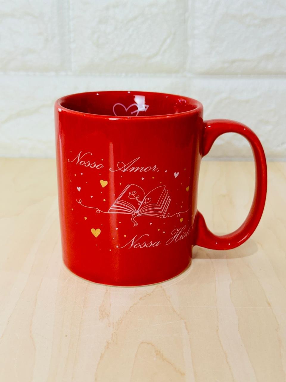Caneca Aurora Vermelha Nosso Amor, Nossa História