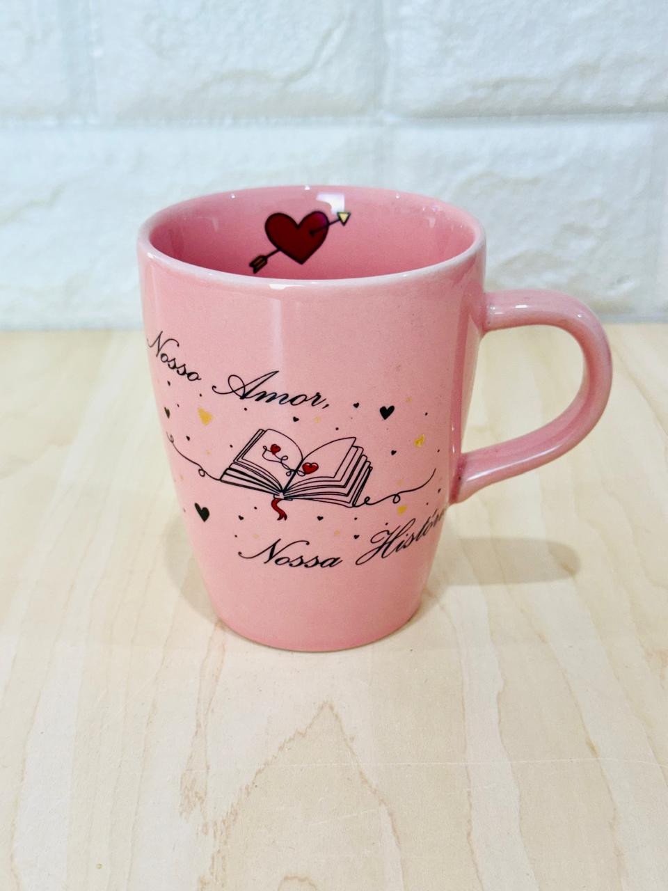 Caneca Sublime Rosa Nosso Amor, Nossa História