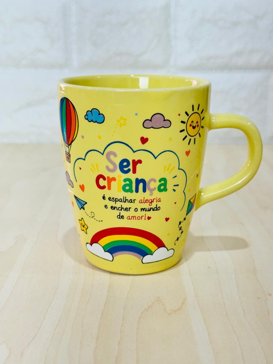 Caneca Sublime Amarela Ser Criança
