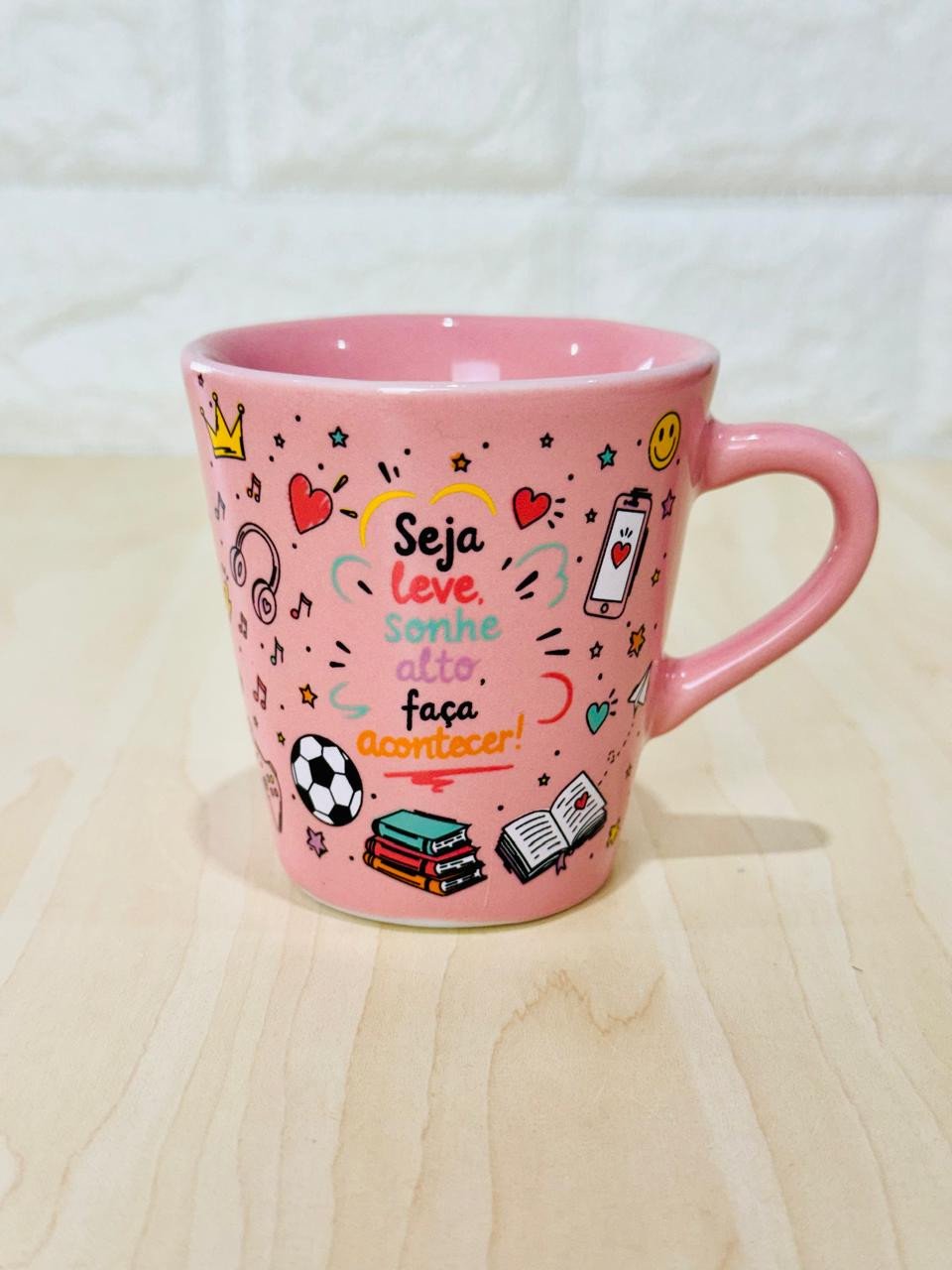 Xícara Rosa Sonhe Alto