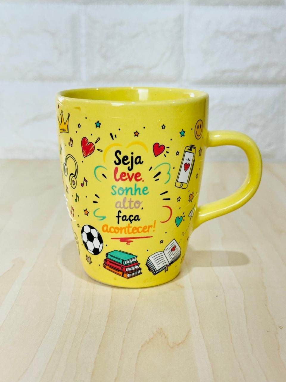   Caneca Sublime Amarela Sonhe Alto