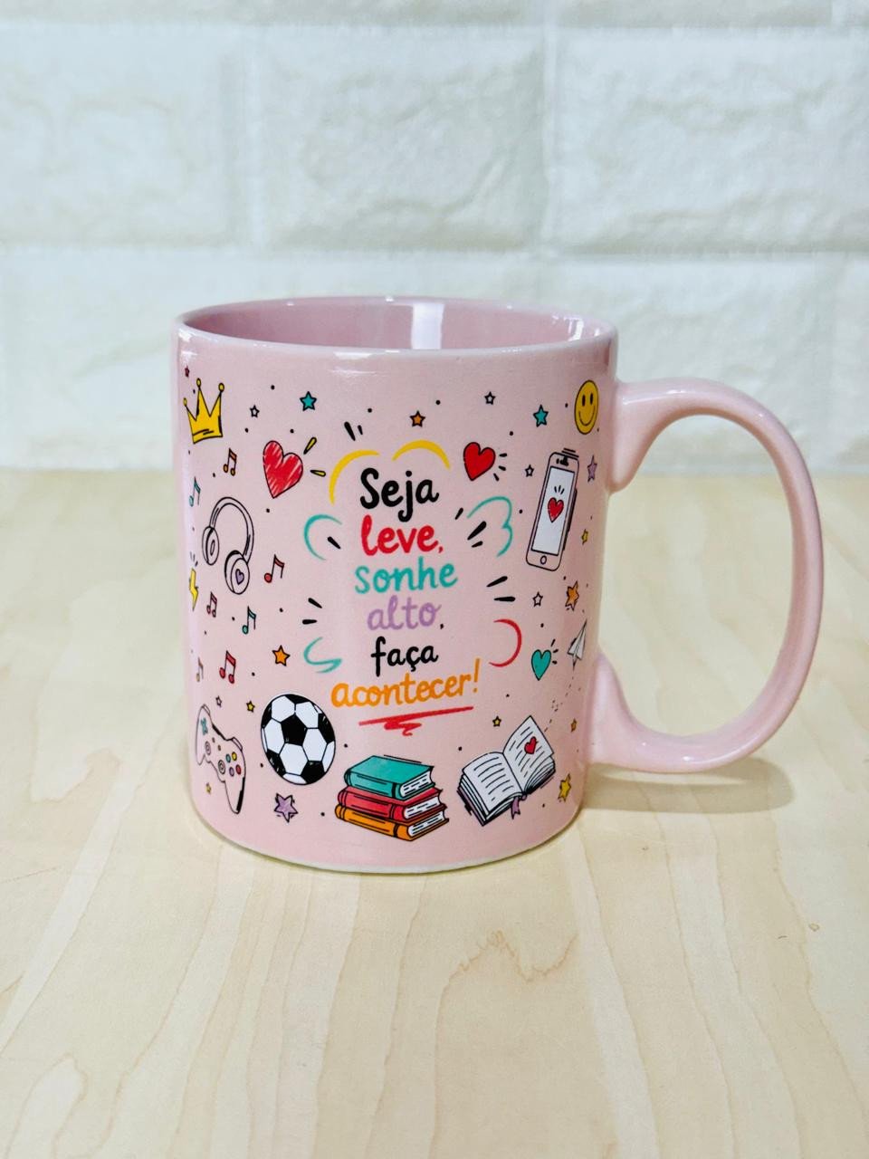   Caneca Aurora Rosa Sonhe Alto