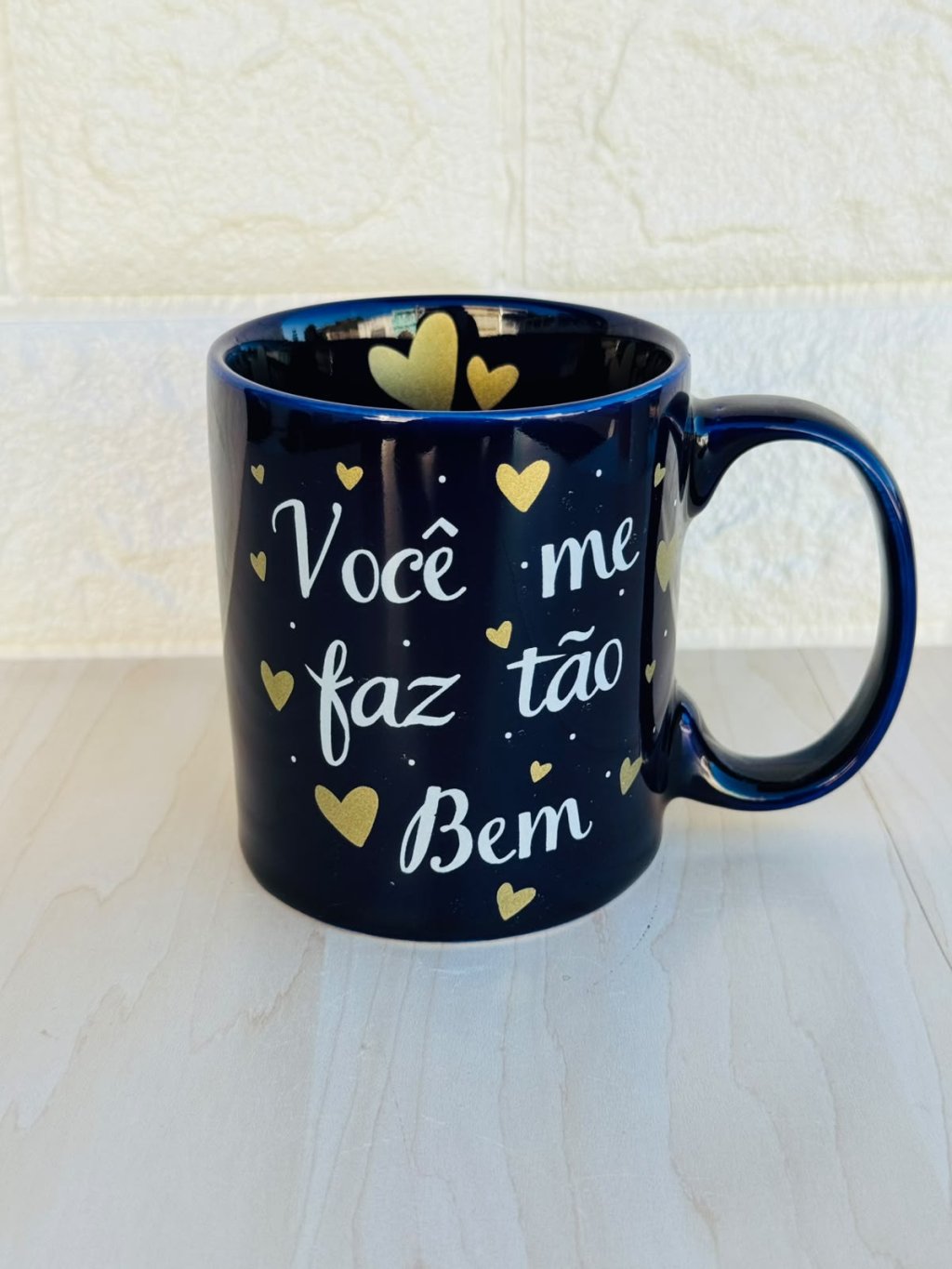 Caneca Aurora Azul Você Me Faz Tão Bem*