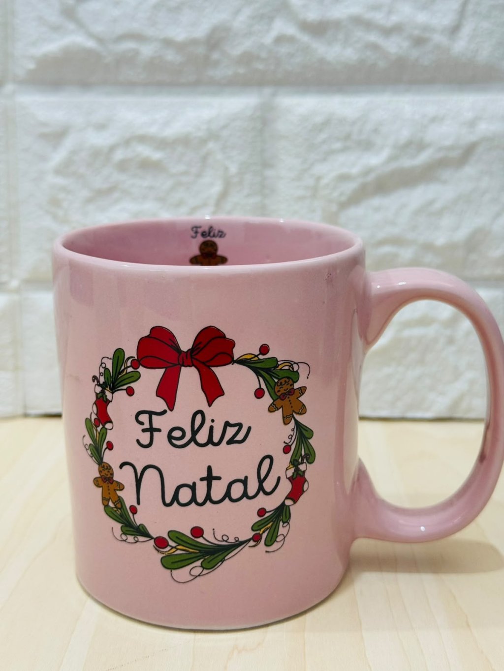 Caneca Aurora Rosa Natal Guirlanda