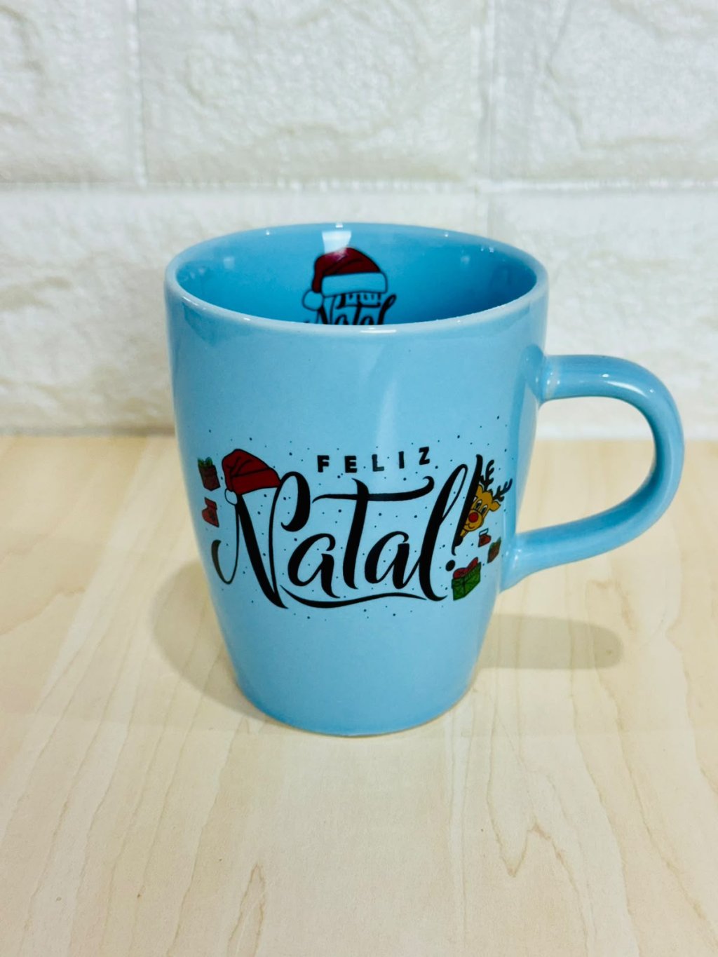 Caneca Sublime Azul Natal Gorro 