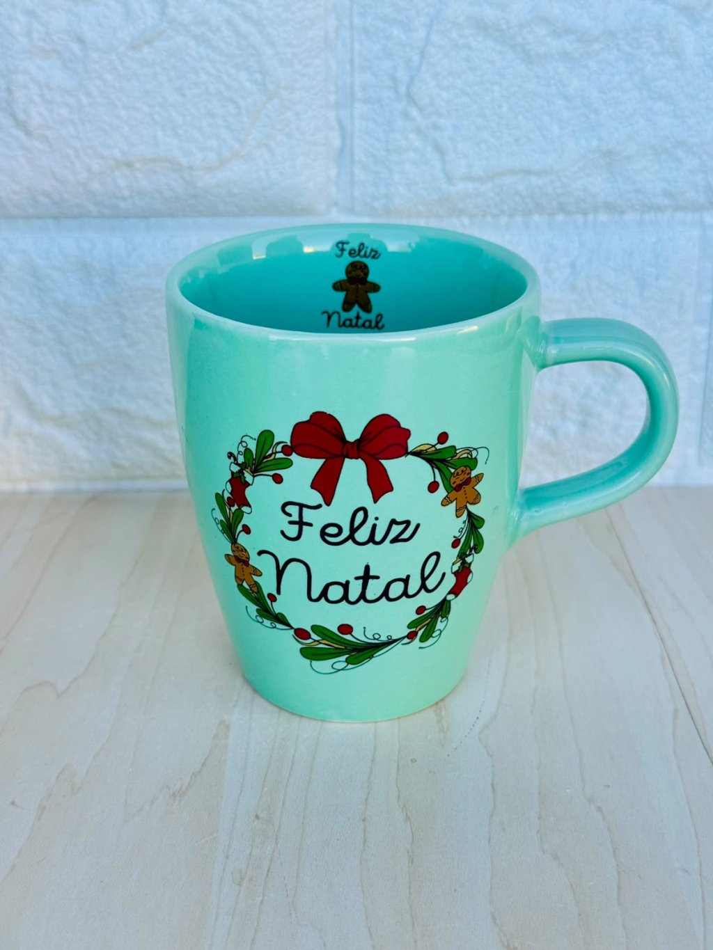 Caneca Sublime Verde Natal Guirlanda