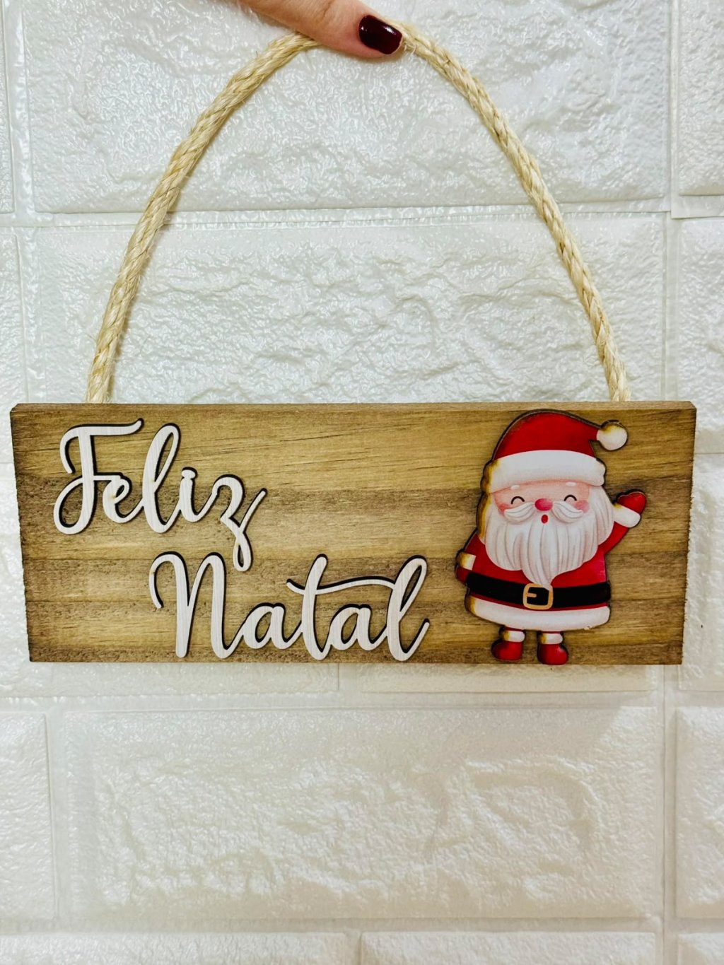 Placa de Porta Retangular Feliz Natal