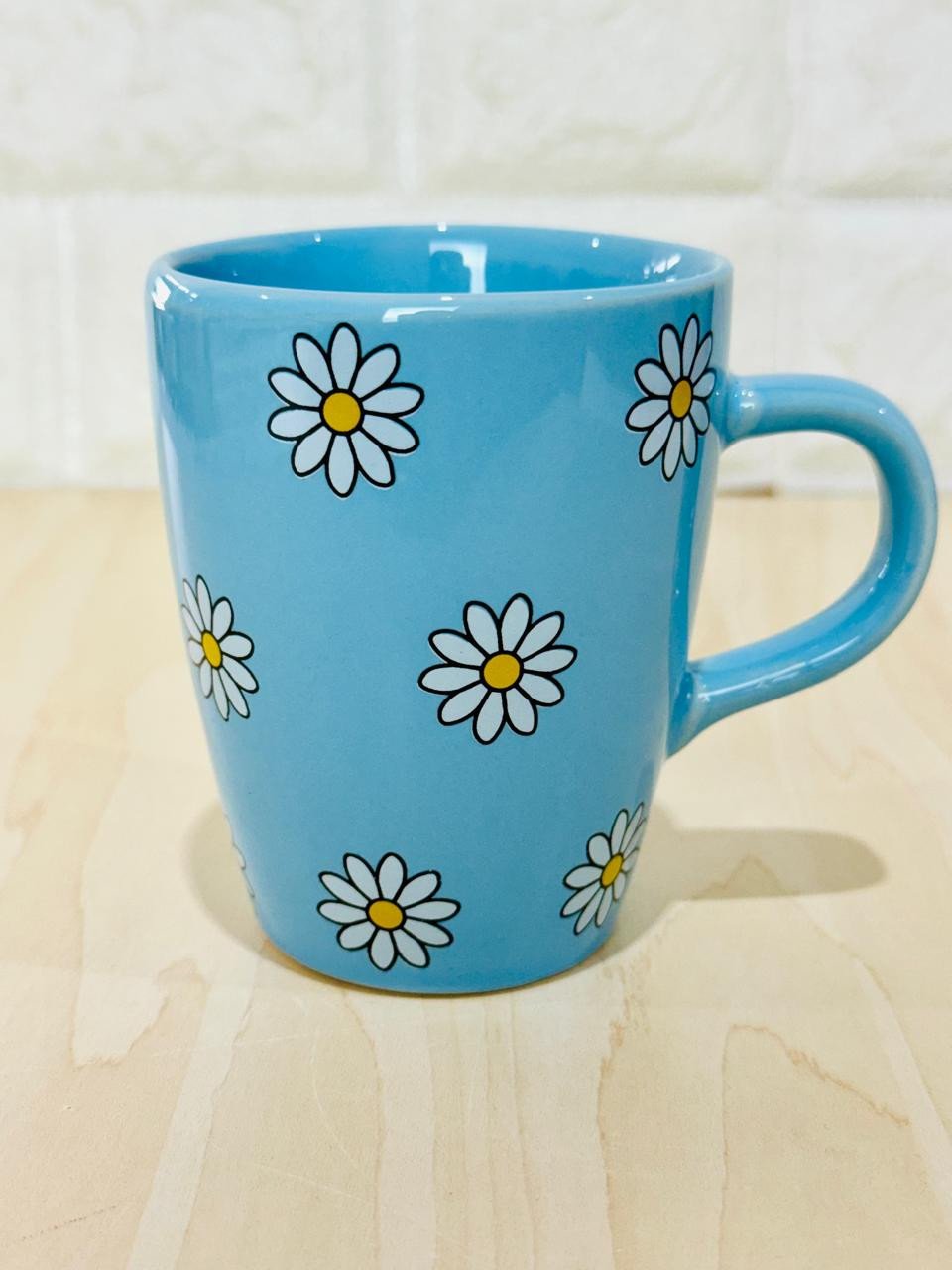 Caneca Sublime Azul Só Margaridas Branca