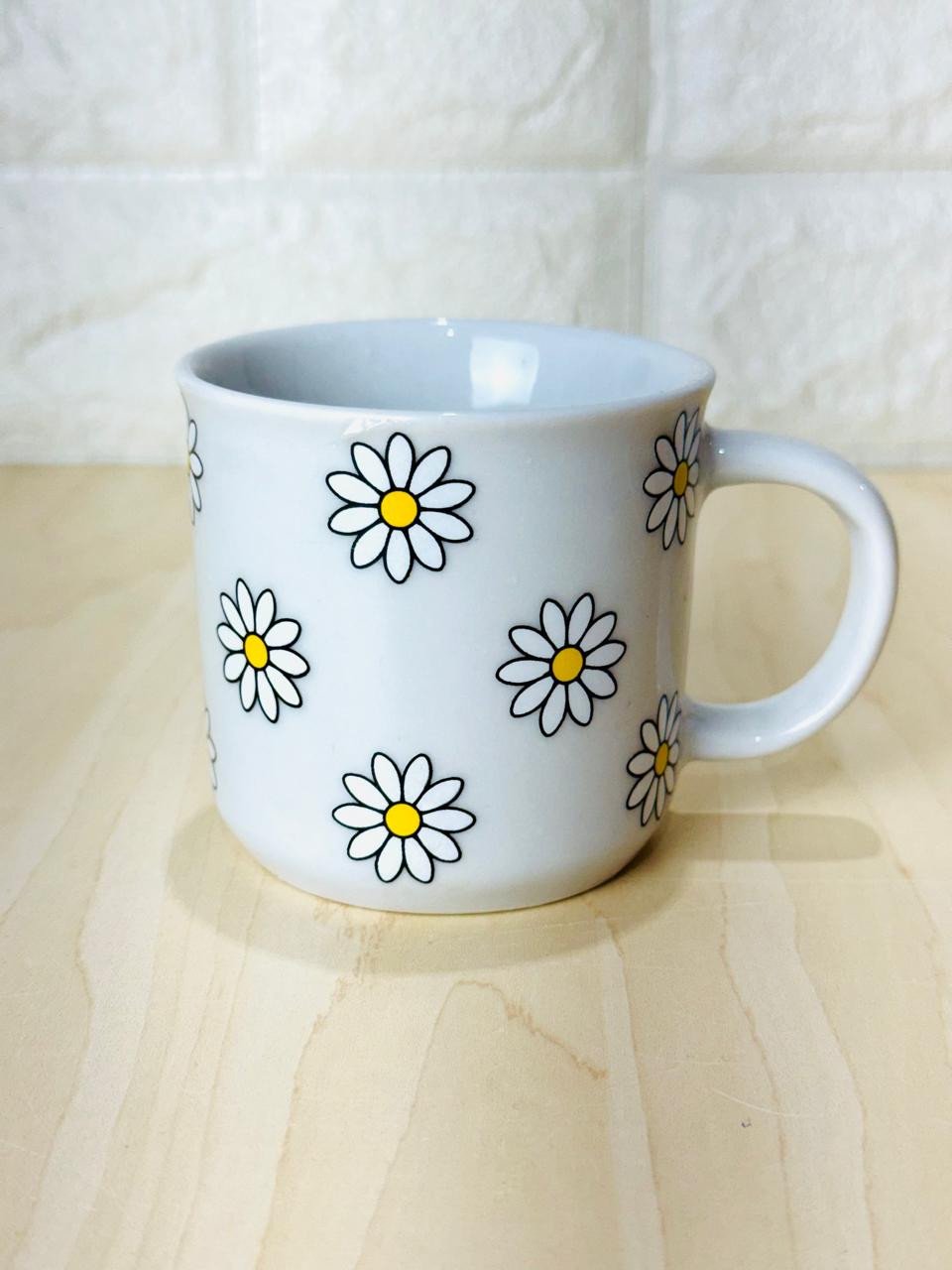 Caneca Ágatha Branca Só Margaridas Branca