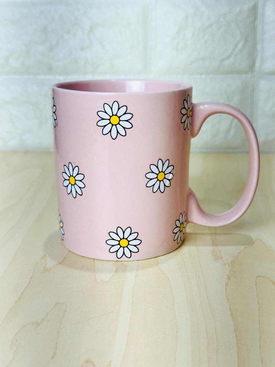 Caneca Aurora Rosa Só Margaridas Branca