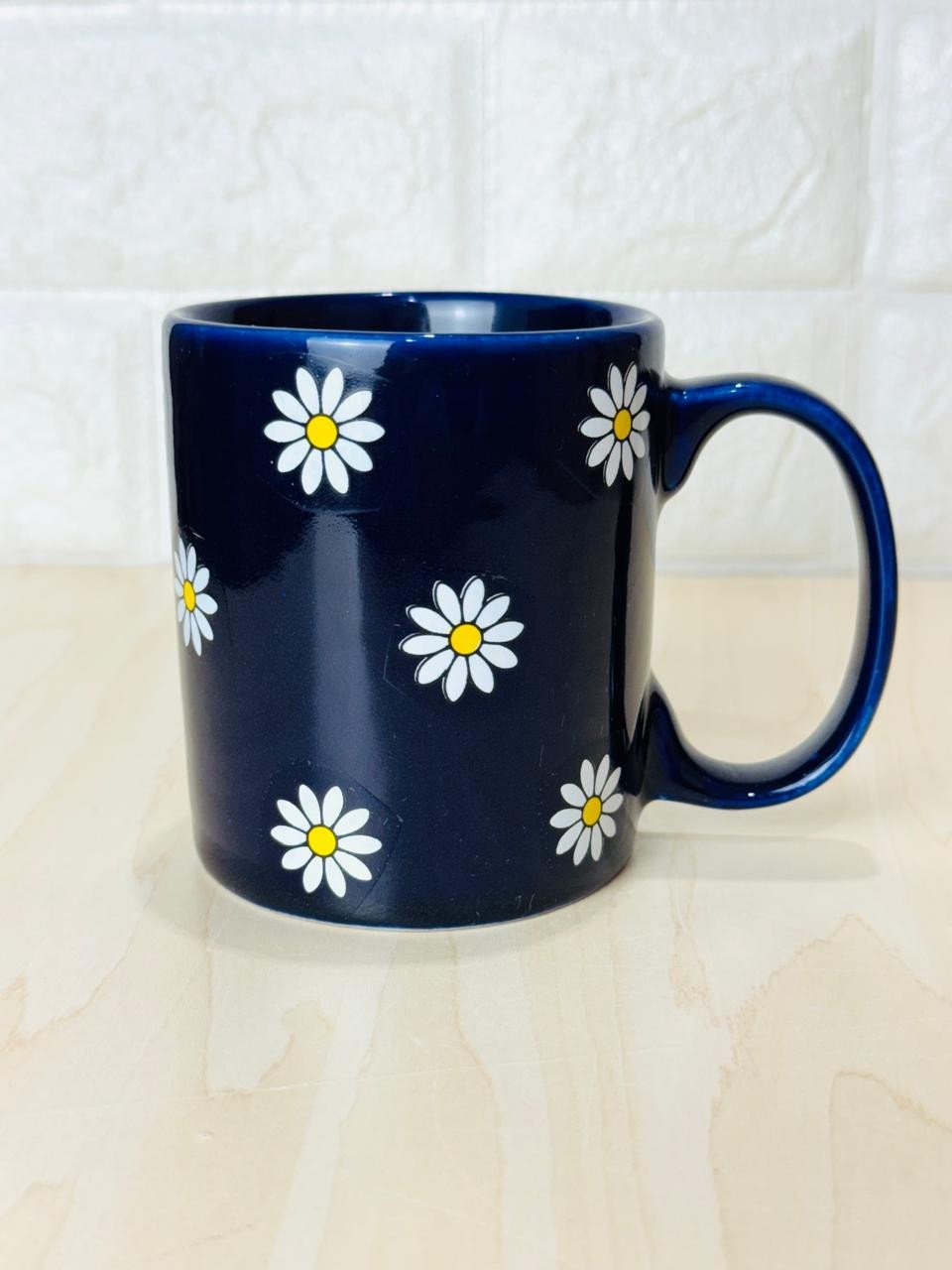 Caneca Aurora Azul Só Margaridas Branca