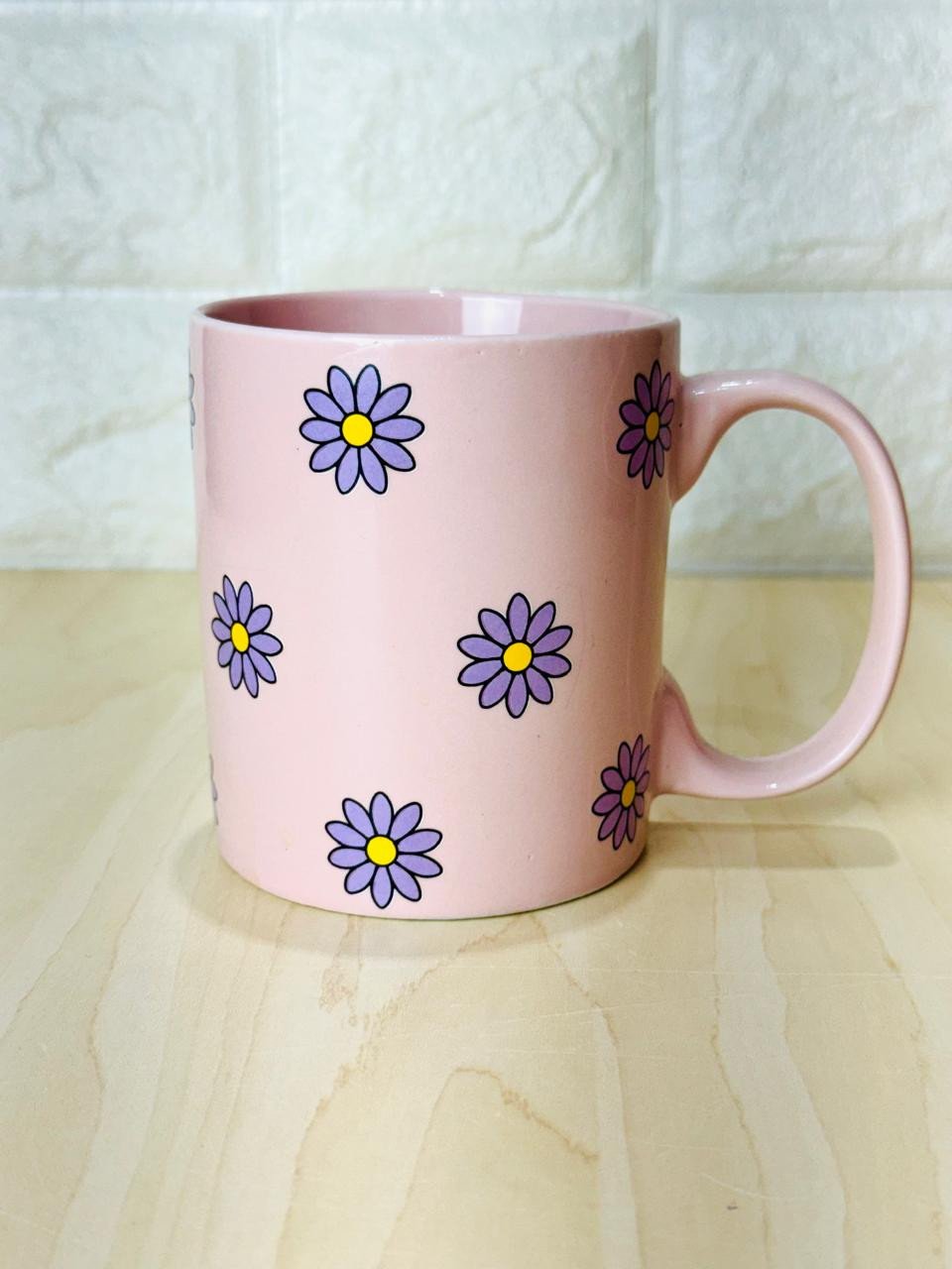 Caneca Aurora Rosa Só Margaridas Lilás