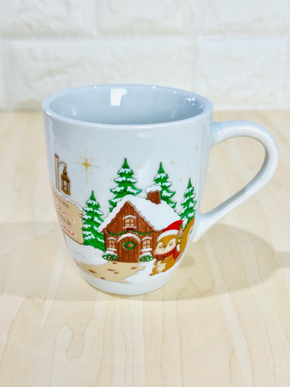 Caneca Glamour Branca Natal Esquilo