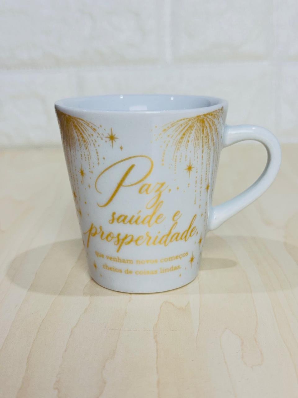 Xícara Branca Ano Novo