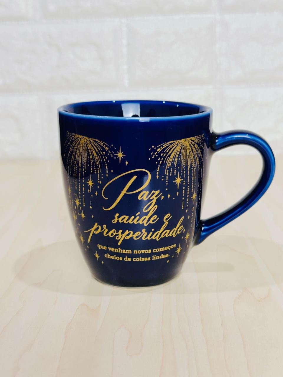 Caneca Glamour Azul Ano Novo