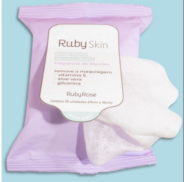 HB-203 - LENCO DEMAQUILANTE BASICS RUBY ROSE BX/ 12UN
