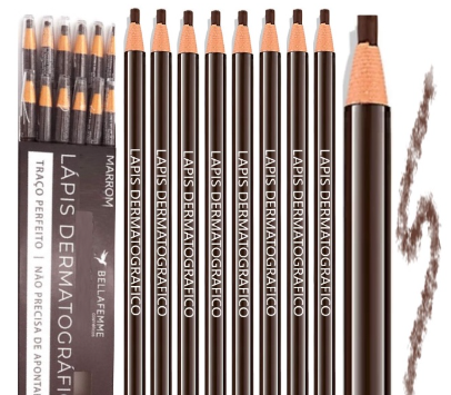 BF10108 - LAPIS DE OLHO DERMATOGRAFICO MARROM BX/ 12UN