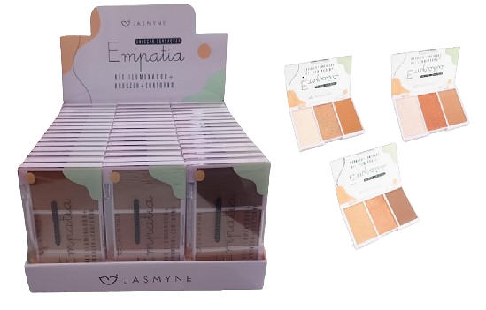 JS03035 - ILUMINADOR + BRONZER + CONTORNO JASMYNE BX /24 UN