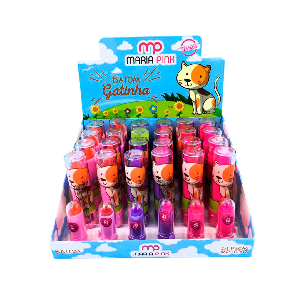 MP10002 BATOM GATINHA MARIA PINK BX/ 24UN