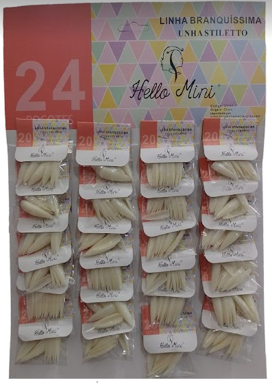 OY041-7 UNHA STILETTO HELLO MINI CT/ 24UN