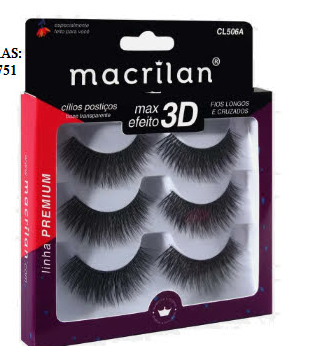 CL506A - CILIOS POSTICOS CRUZADOS 3 PARES MACRILAN