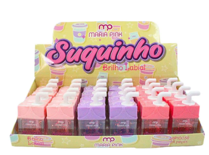MP10036 - BRILHO LABIALSUQUINHO MARIA PINK BX/ 24 UN