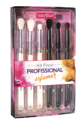 WB800 KIT COM 6 PINCEIS PROFISSIONAL ESFUMAR