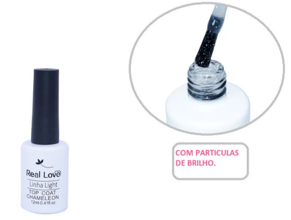 XD-GEL-25 TOP COAT CHAMELEON C GLITTER REAL LOVE