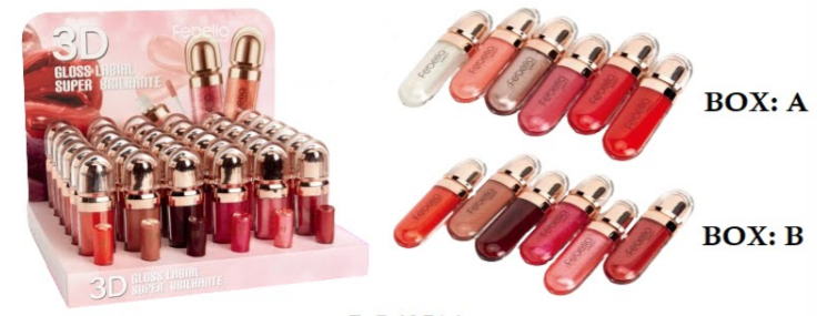 LG40514 LIP GLOSS BATOM LABIAL E BRILHO LABIAL FEBELLA BX/36UN